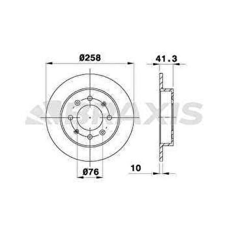 ARKA FREN DISK AYNASI 258 MM KIA CERATO 04- - BRAXIS AE0585
