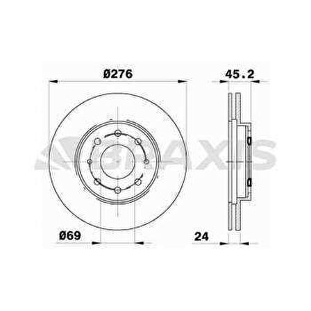 ON FREN DISK AYNASI MITSUBISHI GALANT 2.0I 2.4I - BRAXIS AE0604