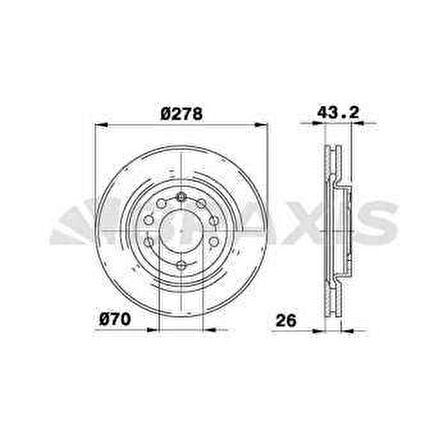 ON FREN DISK AYNASI VAUXHALL CORSA MKIII 1.7CDTI - BRAXIS AE0618
