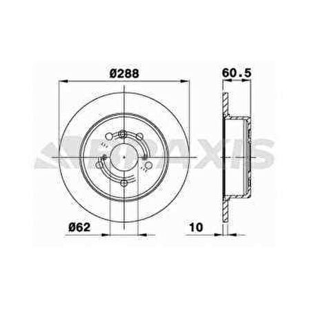 ARKA FREN DISK AYNASI LEXUS RX 300 3.0I - BRAXIS AE0648