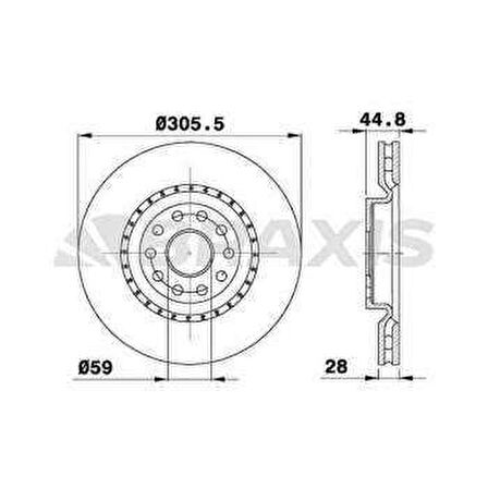 ON FREN DISK AYNASI LANCIA THESIS 2.0I 2.4JTD - BRAXIS AE0659