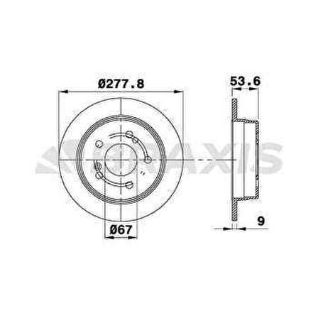 FREN DISKI ARKA W202 95-00 W203 00-07 CL203 04-08 W210 96-02 C208 97-02 W124 93-95 - BRAXIS AE0673