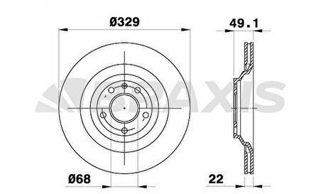 ARKA FREN DISK AYNASI HAVALI A6 4F2 / C6 A6 AVANT 4F5 / C6 2.0 TFSI / 2.0 TDI / 2.4 / 2.8 FSI / 2.7