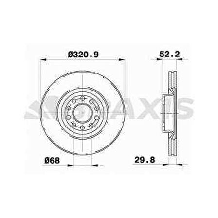 ON FREN DISK AYNASI HAVALI A6 AVANT 1.8T - 2.4T - 2.5TDI - 2.7T - 2.8 QUATRO - BRAXIS AE0771