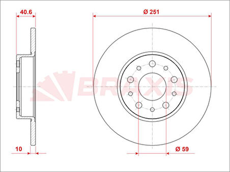 FREN DISKI ARKA FIAT 500L 0.9 1.3D 1.4 1.6D 12> EGEA 15>