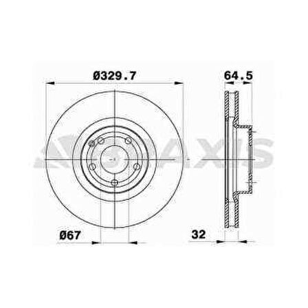 FREN DISKI ON W211 02-08 S211 03-09 R230 01-12 - BRAXIS AD0994