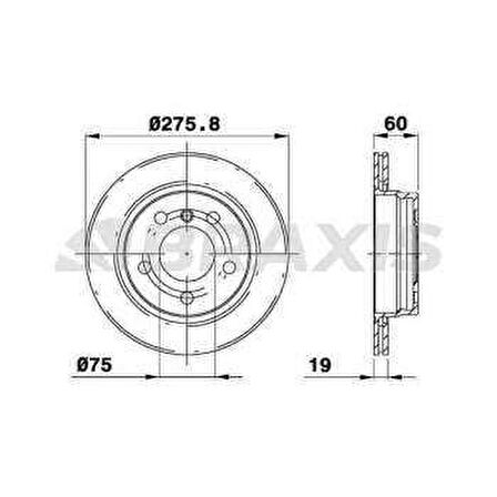 FREN DISKI ARKA HAVALI BMW E36 E46 - BRAXIS AE0149