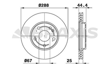 FREN DISKI ON A-CLASS W169 04>12 B-CLASS W245 05>11