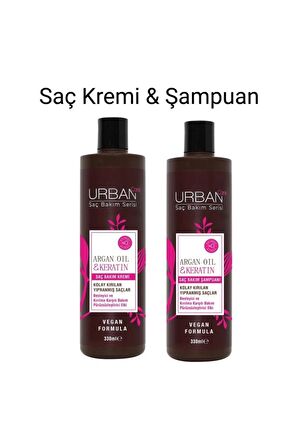 Urban Care Argan&Keratin Şampuan&Saç Kremi 330ml 2'li Set