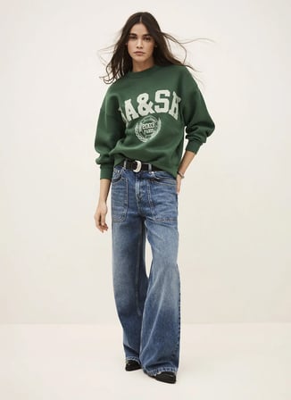 Yeşil Kadın Pamuklu Sweatshirt 1E26FENJ