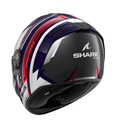 SHARK SPARTAN RS BYRHON MAVİ KIRMIZI KAPALI KASK