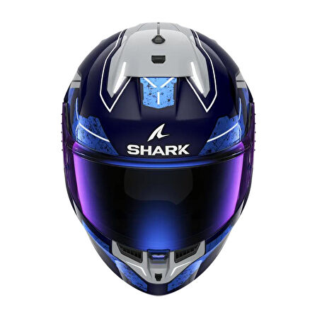 SHARK SKWAL İ3 RHAD MAVİ KROM GÜMÜŞ KAPALI KASK