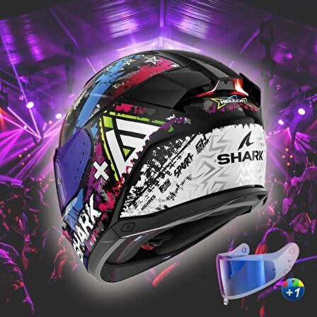 Shark Skwal İ3 Hellcat Kapalı Kask - Mavi