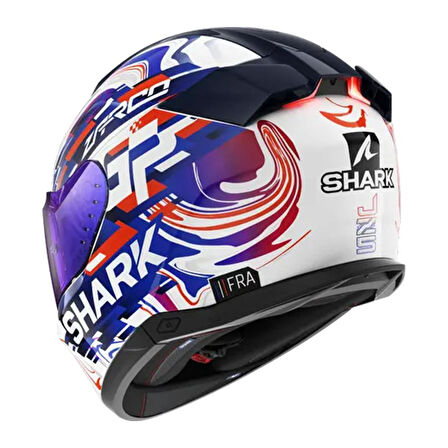 SHARK SKWAL i3 ZARCO GP DE FRANCE BEYAZ MOR MAVİ KAPALI KASK