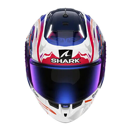 SHARK SKWAL i3 ZARCO GP DE FRANCE BEYAZ MOR MAVİ KAPALI KASK