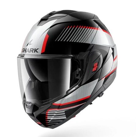 SHARK OXO SIKTER SİYAH GRİ KIRMIZI ÇENE AÇILIR KASK