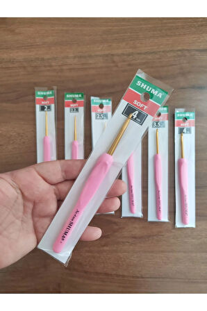 Pembe Yumşak Saplı Silikon Tığ