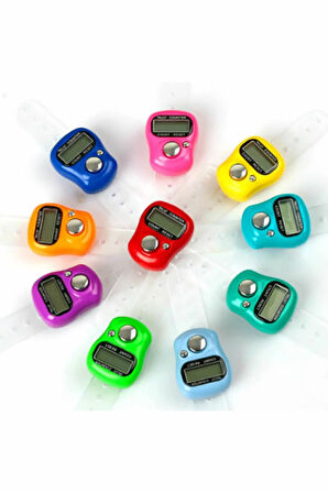 Yüzük Şeklinde Adım Sayar Ve Dijital Zikirmatik - Karışık Renk - 1 Adet