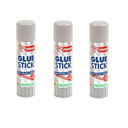 Glue Stick Yapıştırıcı Mikro Katı Yapıştırıcı 40 Gr Ruj Yapıştırıcı 3 Adet