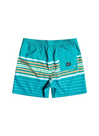 Billabong Turkuaz Erkek Şort Mayo C1LB02 ALL DAY STRIPES LB