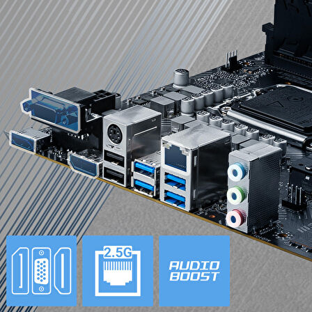 Zetta Pro 290X Intel i9 13900 8 GB DDR4 RAM 256 GB SSD Intel UHD Graphics 770 FreeDos Masaüstü Bilgisayar 