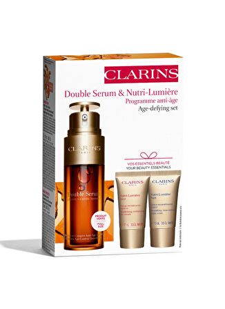 Clarins Extra Double Serum ve Nutri Lumiere Cilt Bakım Seti