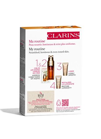 Clarins Extra Double Serum ve Nutri Lumiere Cilt Bakım Seti