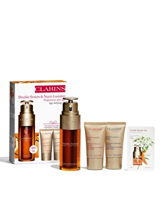 Clarins Extra Double Serum ve Nutri Lumiere Cilt Bakım Seti