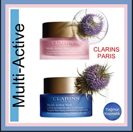 Clarins Multi-Active Day Krem 50ml.+Clarins Multi-Active Night Cream 50Ml