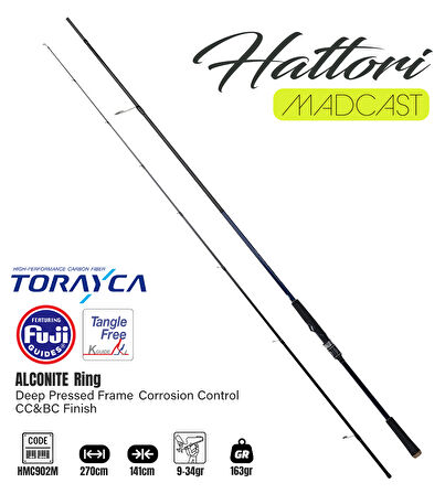 Fujin Madcast 270cm 9-34gr Spin Kamışı