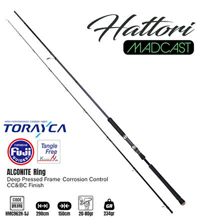 Fujin Madcast 290cm 20-80gr Shore Jig Kamışı