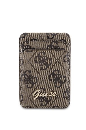 Guess 4G Klasik Kahverengi MagSafe Standlı Kart Bölmeli Kadın Kahverengi Kartlık GUWMSHG4SHW