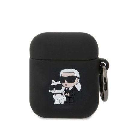 Airpods Kılıf Karl Lagerfeld Orjinal Lisanslı Karl & Choupette 3D Silikon Kapak