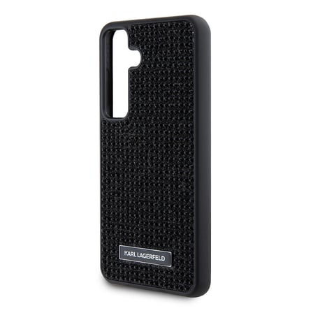 Samsung Galaxy S24 Plus Kılıf Karl Lagerfeld Taşlı Metal Logo Orjinal Lisanslı Kapak