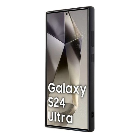 Samsung Galaxy S24 Ultra Kılıf Karl Lagerfeld Taşlı Metal Logo Orjinal Lisanslı Kapak