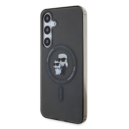 Samsung Galaxy S24 Plus Kılıf Karl Lagerfeld Orjinal Lisanslı M-safe Şarj Özellikli Karl & Choupette IML Baskılı Kapak