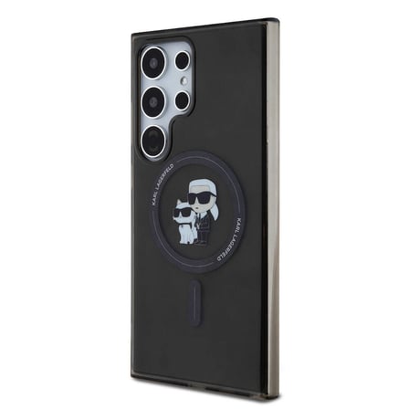 Samsung Galaxy S24 Ultra Kılıf Karl Lagerfeld Orjinal Lisanslı M-safe Şarj Özellikli Karl & Choupette IML Baskılı Kapak