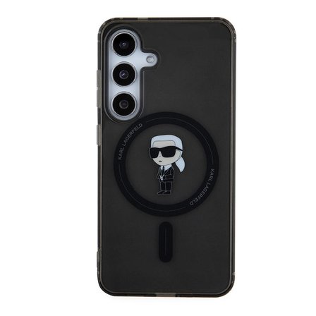 Samsung Galaxy S24 Kılıf Karl Lagerfeld Orjinal Lisanslı M-safe Şarj Özellikli Karl Head IML Baskılı Kapak