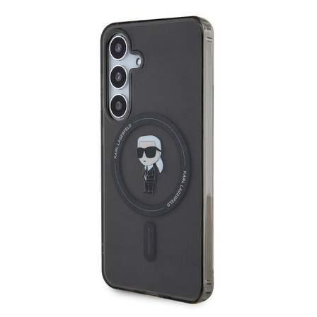 Samsung Galaxy S24 Kılıf Karl Lagerfeld Orjinal Lisanslı M-safe Şarj Özellikli Karl Head IML Baskılı Kapak
