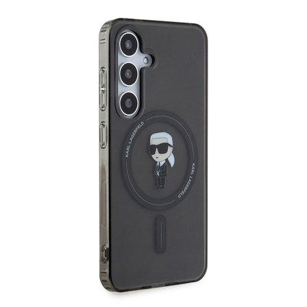 Samsung Galaxy S24 Kılıf Karl Lagerfeld Orjinal Lisanslı M-safe Şarj Özellikli Karl Head IML Baskılı Kapak