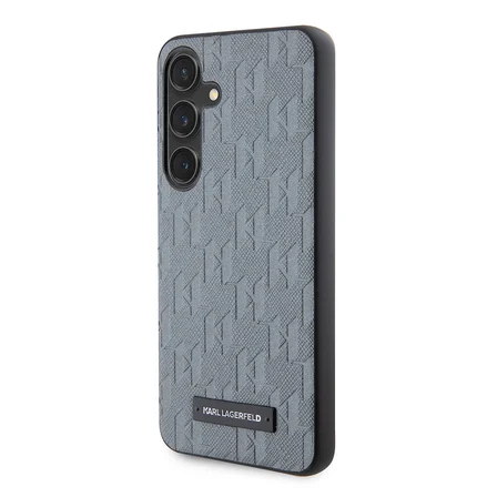 Samsung Galaxy S24 Kılıf Karl Lagerfeld Orjinal Lisanslı Saffiano Monogram Metal Logo Kapak