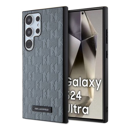 Samsung Galaxy S24 Ultra Kılıf Karl Lagerfeld Orjinal Lisanslı Saffiano Monogram Metal Logo Kapak