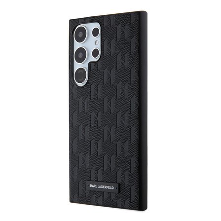 Samsung Galaxy S24 Ultra Kılıf Karl Lagerfeld Orjinal Lisanslı Saffiano Monogram Metal Logo Kapak