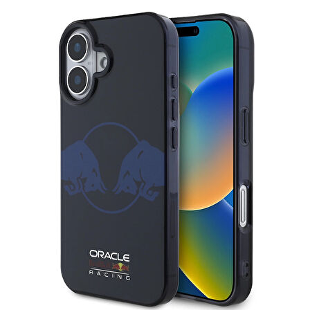 Apple iPhone 16 Kılıf Redbull Orjinal Lisanslı M-safe Şarj Özellikli IML Çift Boğa Baskılı Sert PC  Kapak