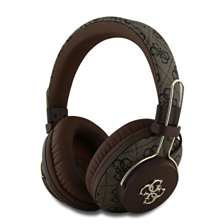 Guess Kılıf 4G Büyük Metal Logolu Bluetooth Kulak Üstü ENC Kahverengi GUBHS72P4FC4MW