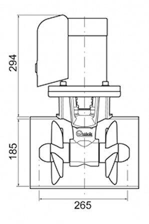 Quick Baş Manevra Pervanesi 65kgf 24V DC  Ø 185 mm Tünel