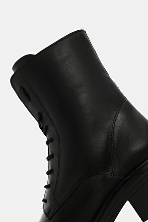 Archer Kadın Siyah Gerçek Deri Topuklu Postal Bot