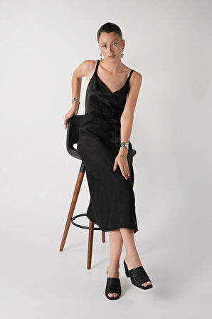 Katy Perry The Tana Kadın Siyah Hasır Topuklu Terlik