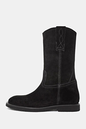 Adel Kadın Siyah Gerçek Süet Deri Bot