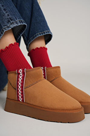 Mellow Kadın Camel Şerit Detaylı Bot